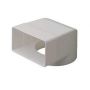 System 100 Rectangular Ventilation Duct Elbow With 100mm Socket - 110mm x 54mm