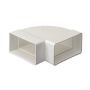 System 100 Rectangular Ventilation Duct Horizontal Elbow - 110mm x 54mm