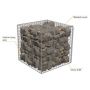 3mm Welded Wire Mesh Gabion Baskets - 1000mm x 1000mm x 1000mm Galvanised