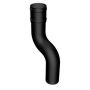 Cast Aluminium Round Downpipe 1 Part Swan Neck - 63mm x 40mm to 150mm Black