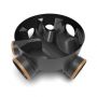 FloPlast Inspection Chamber Base with 160mm Inlets and Outlets - 450mm Diameter