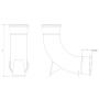 FloPlast Drainage Rest Bend Double Socket - 87.5 Degree x 110mm