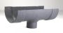 Cast Iron Deep Half Round Gutter Running Outlet - 100mm for 65mm Downpipe Primed