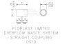 FloPlast Overflow Coupling - 21.5mm White