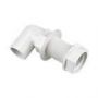 FloPlast Overflow Bent Tank Connector - 21.5mm White