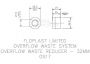 FloPlast Overflow Waste Reducer - 21.5mm x 32mm