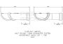 FloPlast Half Round Gutter Adjustable Angle - 50 to 156 Degree x 112mm Black
