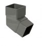 FloPlast Square Downpipe Offset Bend - 112 Degree x 65mm Anthracite Grey