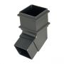 FloPlast Square Downpipe Offset Bend - 112.5 Degree x 65mm Cast Iron Effect