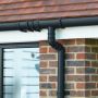 FloPlast Square Downpipe Bend - 92.5 Degree x 65mm Cast Iron Effect