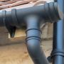 FloPlast Square Downpipe Clip - 65mm Cast Iron Effect