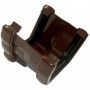 FloPlast PVC Half Round to PVC Ogee Right Hand Gutter Adaptor - Brown
