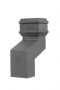 Cast Iron Rectangular Downpipe - 150mm Front Projection 100mm x 75mm Primed