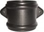 FloPlast Ring Seal Soil Coupling with Lugs Double Socket - 110mm Cast Iron Effect