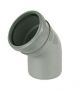 FloPlast Ring Seal Soil Bend Single Socket - 135 Degree x 110mm Grey