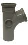 FloPlast Ring Seal Soil Branch Single Socket - 112.5 Degree x 110mm Grey