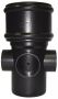 FloPlast Ring Seal Soil Boss Pipe Single Socket - 110mm Cast Iron Effect