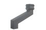 Cast Iron Square Downpipe Offset - 305mm Projection 75mm Primed