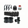 FloPlast Ring Seal Soil Stack Complete Kit - 110mm Black