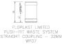 FloPlast Push Fit Waste Coupling - 32mm Black