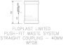 FloPlast Push Fit Waste Coupling - 40mm Black