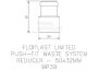 FloPlast Push Fit Waste Reducer - 50mm x 32mm Grey