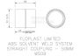 FloPlast Solvent Weld Waste Coupling - 50mm Grey