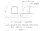 FloPlast Solvent Weld Waste Bend Knuckle - 90 Degree x 40mm White