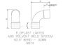 FloPlast Solvent Weld Waste Bend Swept - 92.5 Degree x 32mm White