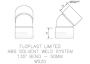 FloPlast Solvent Weld Waste Bend - 135 Degree x 50mm White