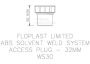 FloPlast Solvent Weld Waste Access Plug - 32mm Grey