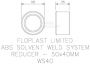 FloPlast Solvent Weld Waste Reducer - 50mm x 40mm White