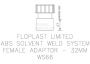 FloPlast Solvent Weld Waste Cap & Lining - 32mm White