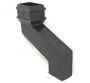 Cast Iron Square Downpipe Offset - 230mm Projection 75mm Black