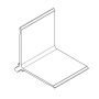 Aluminium Cladding Two Part Internal Corner - 5650mm Grey Ash