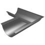 Aluminium Beaded Half Round Gutter Angle - 90 Degree x 114mm PPC Finish Anthracite Grey