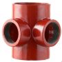 Cast Iron Halifax Soil Boss Pipe Double at 90 Degree - 88 Degree x 100mm