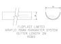 FloPlast Mini Gutter - 76mm x 2mtr Grey