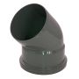 FloPlast Ring Seal Soil Bend Single Socket - 135 Degree x 110mm Anthracite Grey