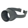 FloPlast Solvent Weld Soil Strap Boss - 110mm Anthracite Grey