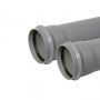 FloPlast Ring Seal Soil Pipe Single Socket - 110mm x 3mtr Grey - Pack of 2