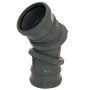 FloPlast Ring Seal Soil Adjustable Bend Double Socket - 0-90 Degree x 110mm Anthracite Grey