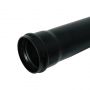 FloPlast Ring Seal Soil Pipe Single Socket - 110mm x 4mtr Black