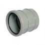 FloPlast Solvent Weld Soil Coupling Single Socket - 110mm Olive Grey