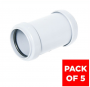 FloPlast Push Fit Waste Coupling - 32mm White - Pack of 5