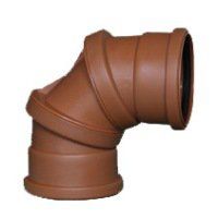 1 x Tetraflow 110MM PVC-U bend 90 Degree Grey Single Solvent Socket