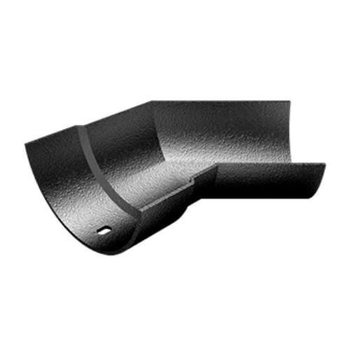 Cast Aluminium Half Round Gutter Internal Angle - 135 Degree x 100mm Black (9005 Leatherette)