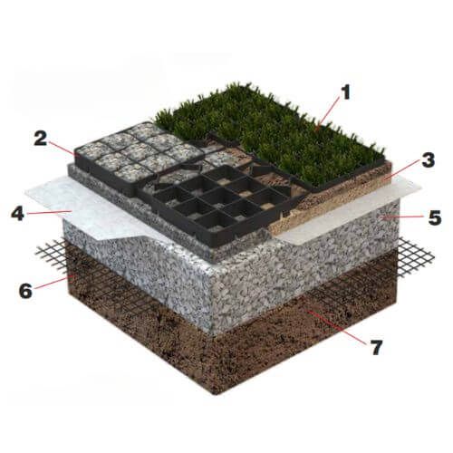 Naylor Metropave Plus Ground Guard Tile - 500mm x 500mm x 40mm - Pack of 60
