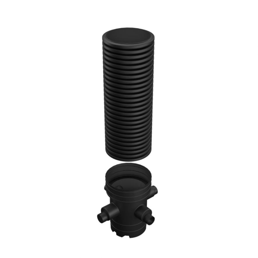 Catchpit Chamber Set - 600mm Diameter x 1945mm Height For 150mm & 225mm Twinwall with 150mm & 225mm Inlets
