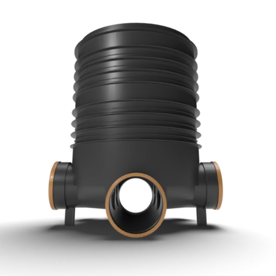 FloPlast Inspection Chamber Set with Polypropylene Cover - 450mm Diameter For 160mm Drainage